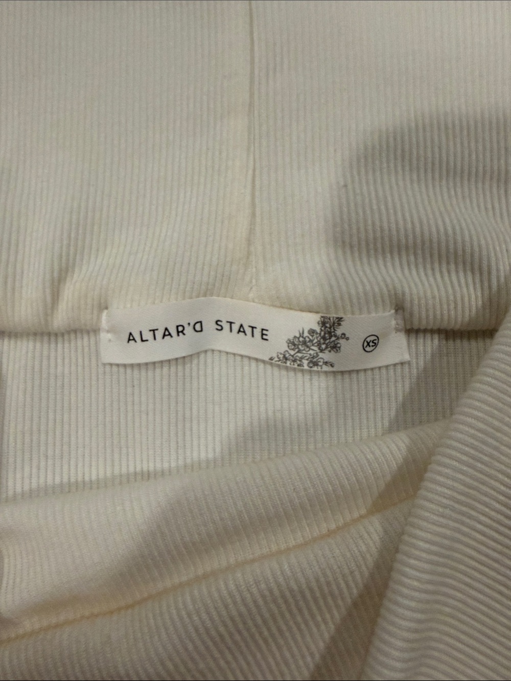Altar'd State Cream Off-Shoulder Ribbed Camisole - Picture 2 of 2